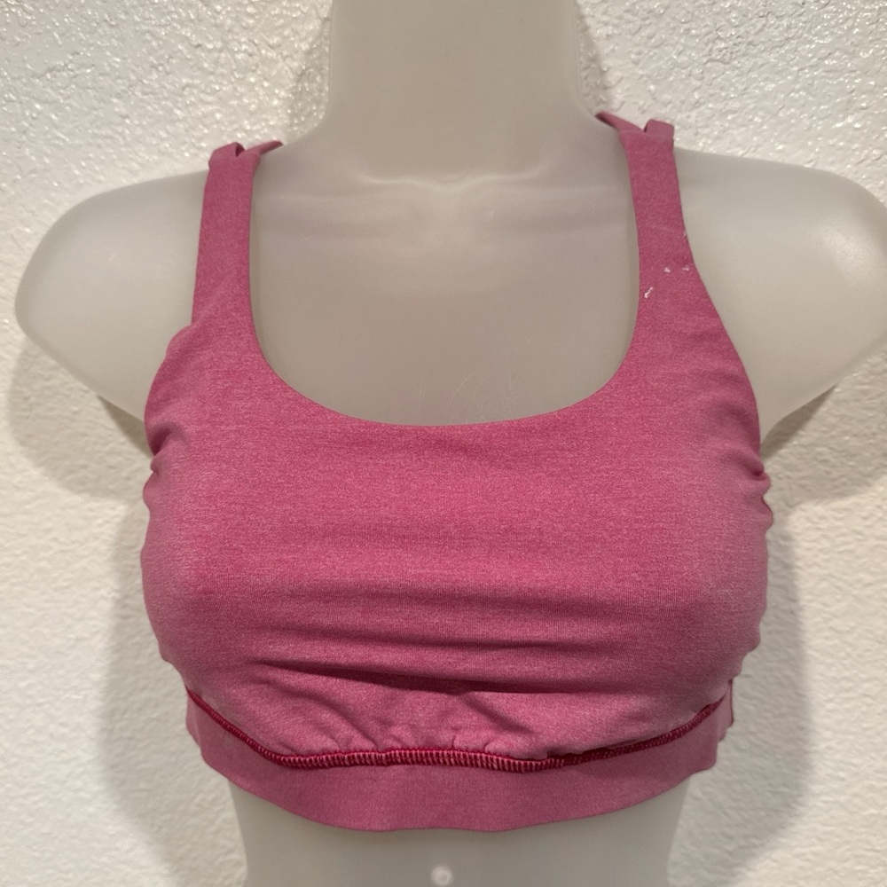 lululemon pink energy workout athletic yoga gym racerback sports bra tank top
